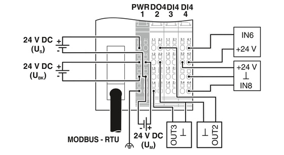 Conector de bus de contacto Phoenix IL MOD BK DI8 DO4-PAC Adecuado para las necesidades del cliente