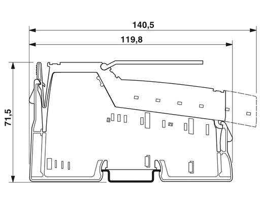 Modulo de relevo de nivel de protección IP20 2861881 IB IL 24/230 DOR1/W-PAC por contacto con Phoenix