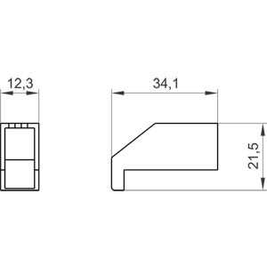 PLC 3LD9201-2A Cobertura de terminal Protección duradera de un polo para terminales 3LD20