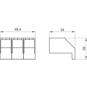 Cubierta de terminal de 3 polos 25A/32A para el interruptor 3LD2 de interrupción principal y de emergencia 3LD9221-0A