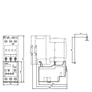 Siemens 3RU5136-4BB0 Relé de sobrecarga 40...50 A Tamaño S2 Clase 10 para protección del motor