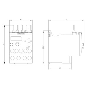 Silenado Siemens 3RU6116-0EB0 Relé de sobrecarga 11 16 A Tamaño S00 Clase 10 para protección del motor