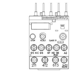 Silenado Siemens 3RU6116-0EB0 Relé de sobrecarga 11 16 A Tamaño S00 Clase 10 para protección del motor