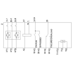 Siemens 3RW4047-1TB04 55kw 3RW40 arrancador blando con desvío y protección del motor del termistor Tamaño S3