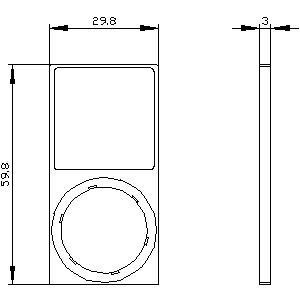 Siemens 3SU1900-0AQ10-0AA0 SIRIUS ACT 22 mm Cuadrado de pegamento de montaje de la etiqueta para la placa de etiqueta