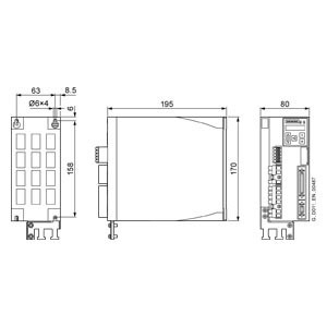Siemens SINAMICS V90 Conversor LI 200 V PROFINET FSC 0,75 kW controlador 6SL3210-5FB10-8UF0