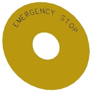Siemens 3SU1900-0BC31-0DA0 SIRIUS ACT Accesorios Etiqueta de parada de emergencia para el sector industrial