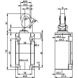 Interruptor de posición de alta funcionalidad Siemens 3SE5112-0CE01 con palanca de rodillo