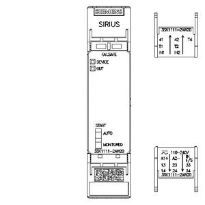 Siemens 3SK1111-2AW20 Relé de seguridad 3SK1 con salidas de relé y terminal cargado con resorte