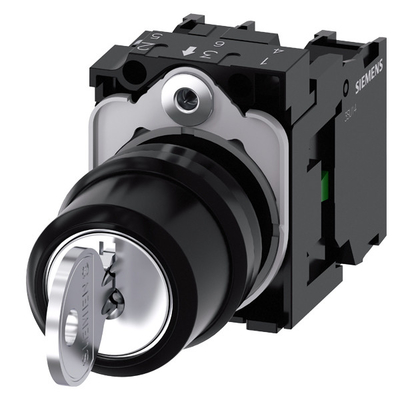 3SU1100-4BL11-1NA0 RONIS Plástico 3 Posiciones SIRIUS ACT Unidad completa Conmutador de llave