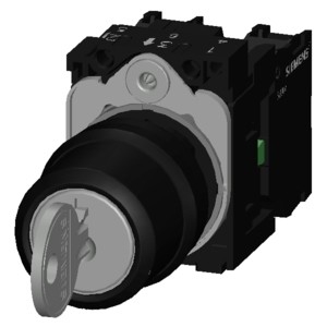 3SU1100-4BL11-1NA0 RONIS Plástico 3 Posiciones SIRIUS ACT Unidad completa Conmutador de llave
