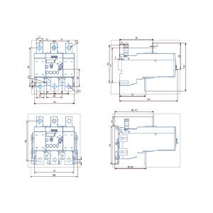 110.50 x 125.00 x 171.50MM 3RU5156-3LB2 Relé de sobrecarga térmica para montaje único