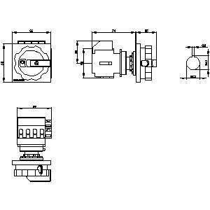 Siemens 3LD2054-1TP53 Dispositivos básicos para desconectar el interruptor de control de energía industrial