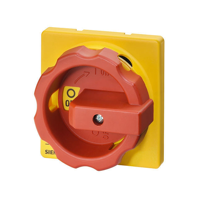 Mecanismo de funcionamiento rotatorio 3LD9284-3B con interruptor selector rojo/amarillo