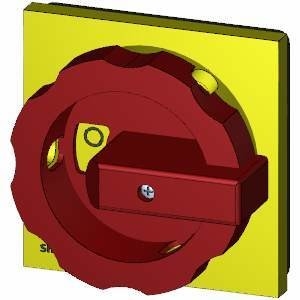 Mecanismo de funcionamiento rotatorio 3LD9284-3B con interruptor selector rojo/amarillo