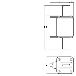 3NA3360 LV HRC Fuse Link GL/GG con llaves de agarre e indicador delantero tamaño 3 AC 500V/DC 440V