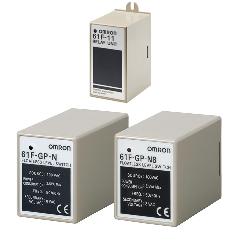 Omron 61F-GP-N8 Relé de control de automatización industrial de 220VAC con fácil instalación