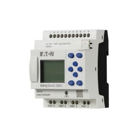 EASY-E4-AC-12RC1 en miniatura CPU 8DI4RO 100 240 V AC/DC con terminal de tornillo de interfaz Ethernet de teclado de pantalla