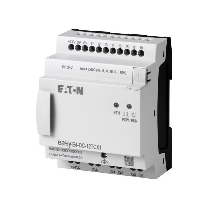 EASY-E4-DC-12TCX1 CPU 8DI 4AI 4DO 24V de potencia continua Interfaz Ethernet Diseño en miniatura