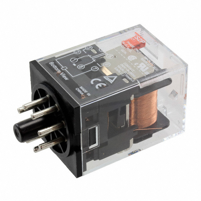 Relay intermedio MKS2P AC110 BY OMZ/C diseñado para aplicaciones industriales de trabajo pesado