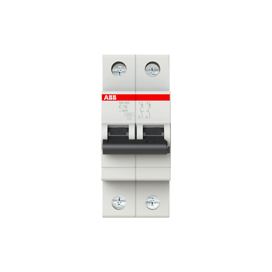 Capacidad de rotura 2P C 16 A MCB SH202-C16 Interruptor de circuito en miniatura Frecuencia nominal Hz 50