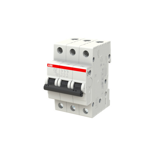 220V MCB SH203-C25 Interruptor de circuito en miniatura 3P C 25A Tensión nominal 220V BCD Curva C