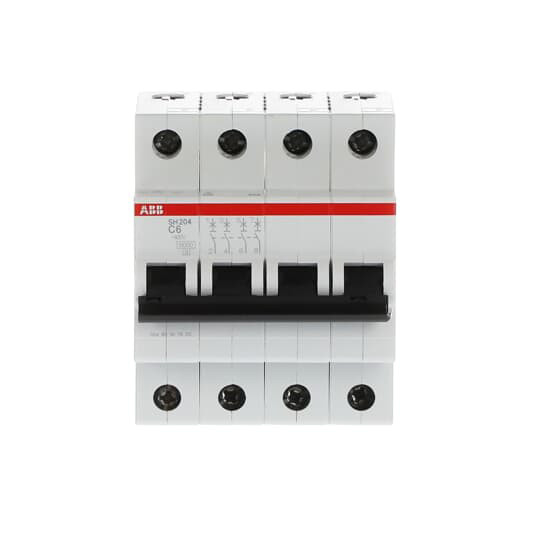 MCB SH204-C6 Interruptor de circuito en miniatura 4P C 6A Corriente nominal 20A Tensión nominal 220V