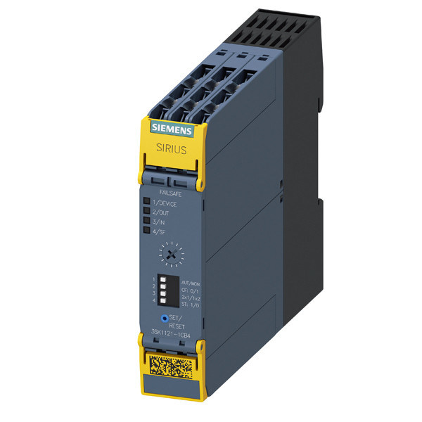Durable 3SK1 Unidad básica del relé de seguridad Tiempo de retraso 4 Circuitos habilitantes 24V terminal de tornillo