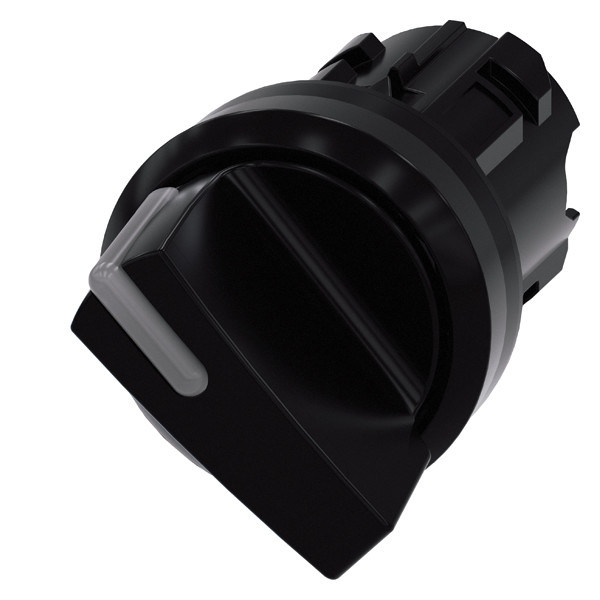 Posicionamiento de la manija corta 2 mantenido con el selector negro del interruptor SIRIUS ACT 3SU1002-2BF10-0AA0