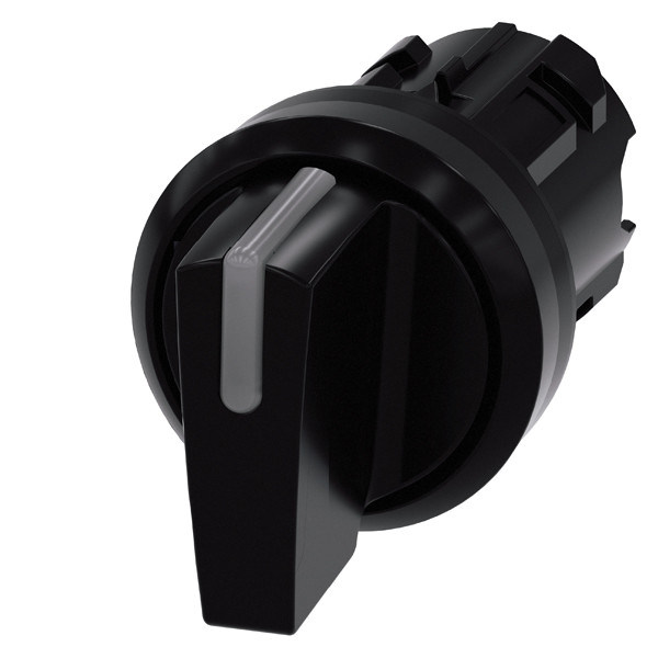 3SU1002-2BL10-0AA0 SIRIUS ACT Selector Switch Negro de plástico de manija corta 3 posiciones