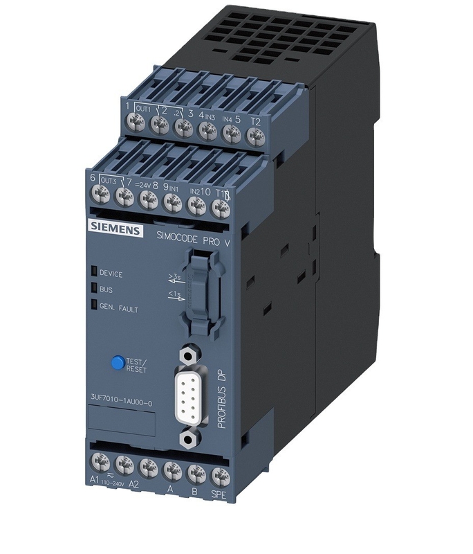 Porte SIMOCODE pro V PROFIBUS-DP 12 MBit/s RS485 4E/3A 3UF7010-1AU00-0