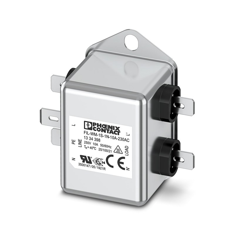 1334398 FIL-WM-1S-1N-10A-250V AC 50/60 Hz Filtro EMC para supresión de ruido eléctrico