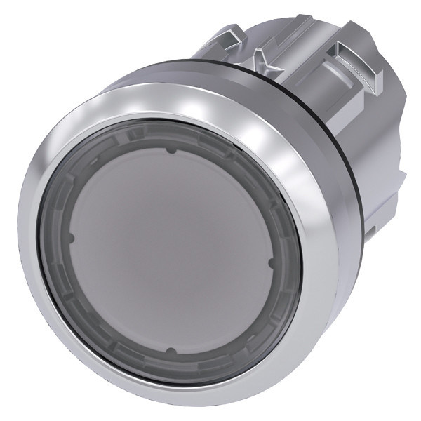 Pulsador transparente de acta SIRIUS 3SU1051-0AB70-0AA0 con botón plano de luz brillante