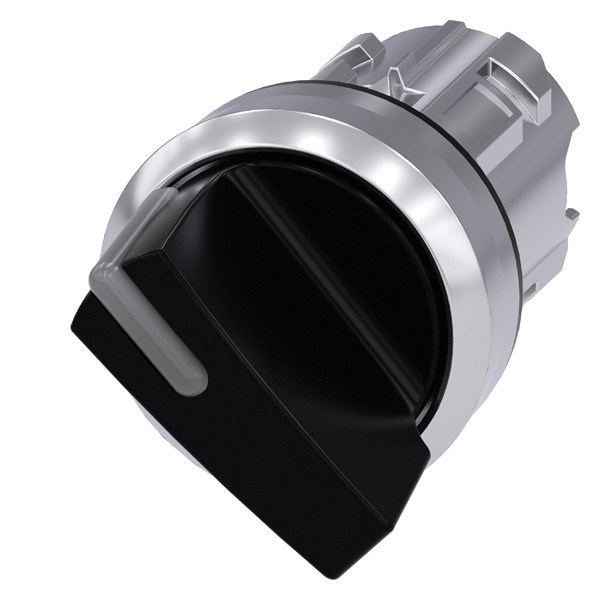 3SU1052-2BF10-0AA0 Control corto y brillante de metal 2 posiciones mantenido con interruptor negro SIRIUS ACT Selector
