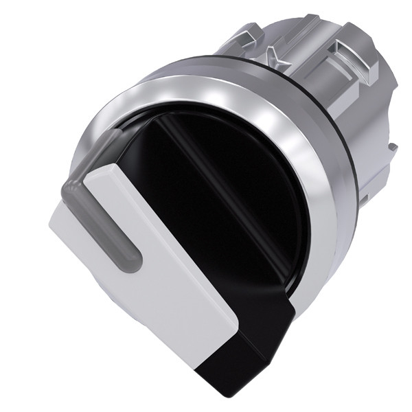 Interruptor de selector de manija corta de metal blanco de 2 posiciones mantenido 3SU1052-2BF60-0AA0