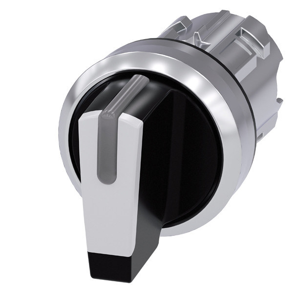 3SU1052-2BM60-0AA0 Métalo Brillante Mano corta 3 Posiciones Blanco SIRIUS ACT Selector Switch