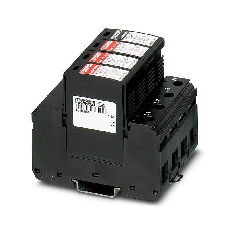 2800184 VAL-MS-T1/T2 335/12.5/3 1 1/2 Clase 1/2 Protector contra rayos y sobretensiones para 4 polos