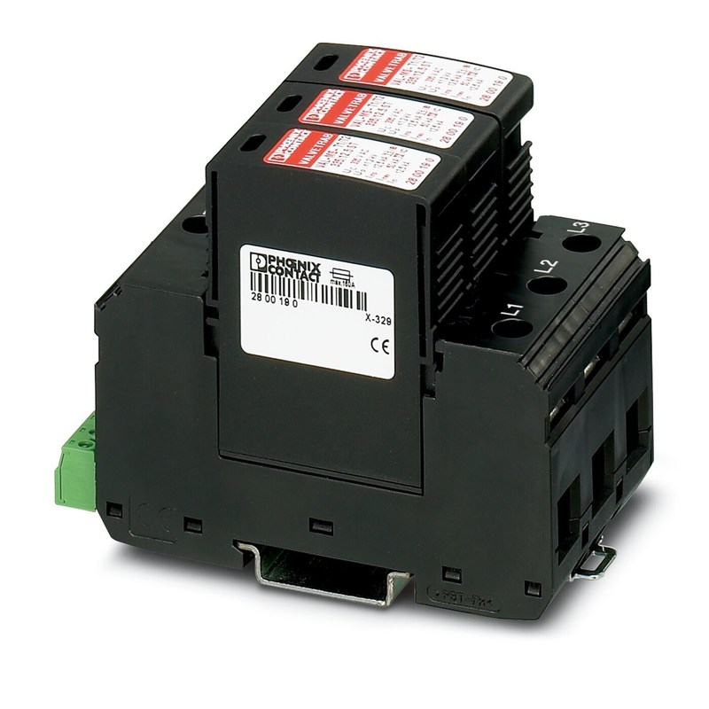 VAL-MS-T1/T2 335/12.5/3 0-FM Clase 1/2 Protector contra rayos y sobretensiones para 5V-250V CA 4 polos