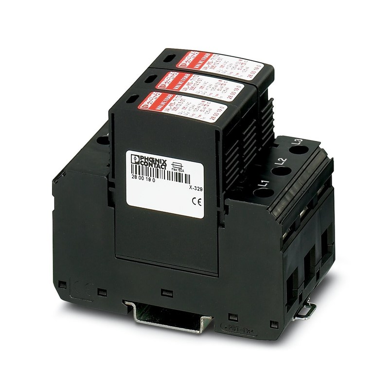 4 Polo 2800189 VAL-MS-T1/T2 335/12.5/3 0 Clase 1/2 Protector contra rayos y sobretensiones para 380 V