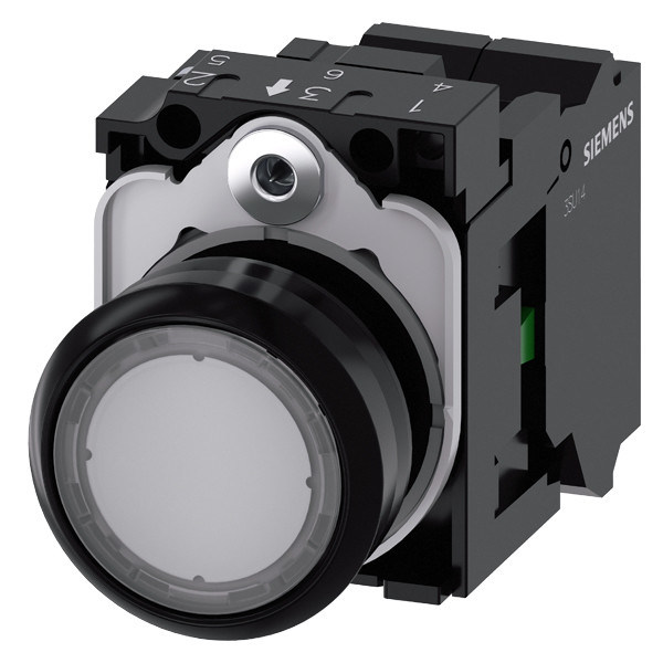 3SU1102-0AB70-3BA0 Botón plano iluminado de plástico de primavera clara momentánea SIRIUS ACT Botón de presión de unidad completa