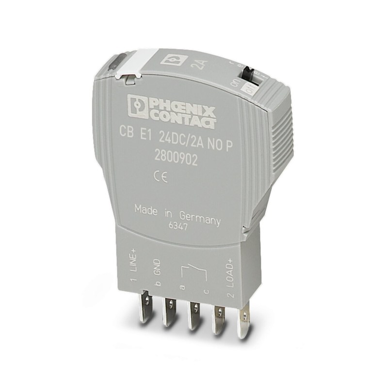 Tensión nominal de 24 V de corriente continua 2800902 CB E1 24DC/2A NO P Disyuntor de circuito de equipos electrónicos