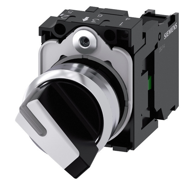 2 posiciones de metal brillante sin iluminación Selector interruptor para SIRIUS ACT 3SU1150-2BF60-1BA0