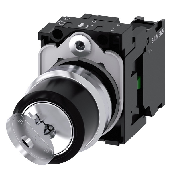 2 posiciones de metal brillante RONIS mantenido SIRIUS ACT Unidad completa de interruptor Kew 3SU1150-4BF11-1BA0