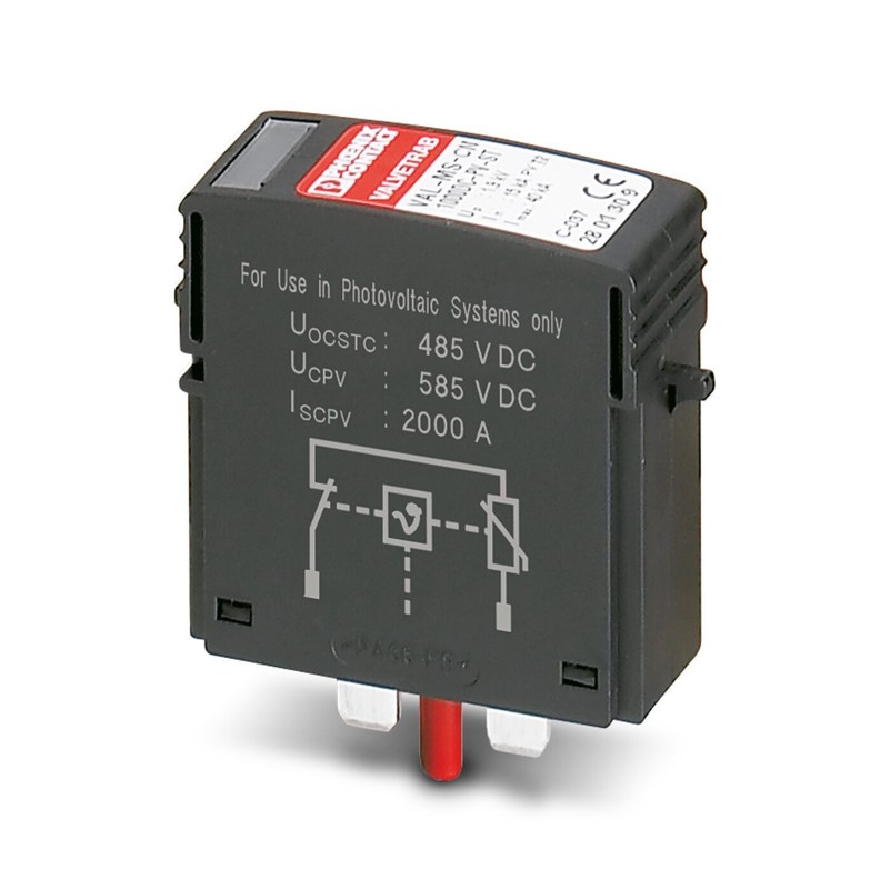 VAL-MS-CN 2801309 Protector contra sobretensiones de tipo 2 con doble polo 1000DC-PV-ST con voltaje nominal de 450 V