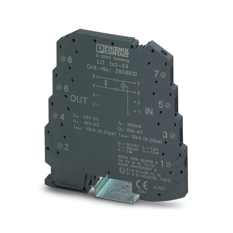 24 V DC 2804610 LIT 1X2-24 Protector de sobretensiones 2 Sistema de protección de polos