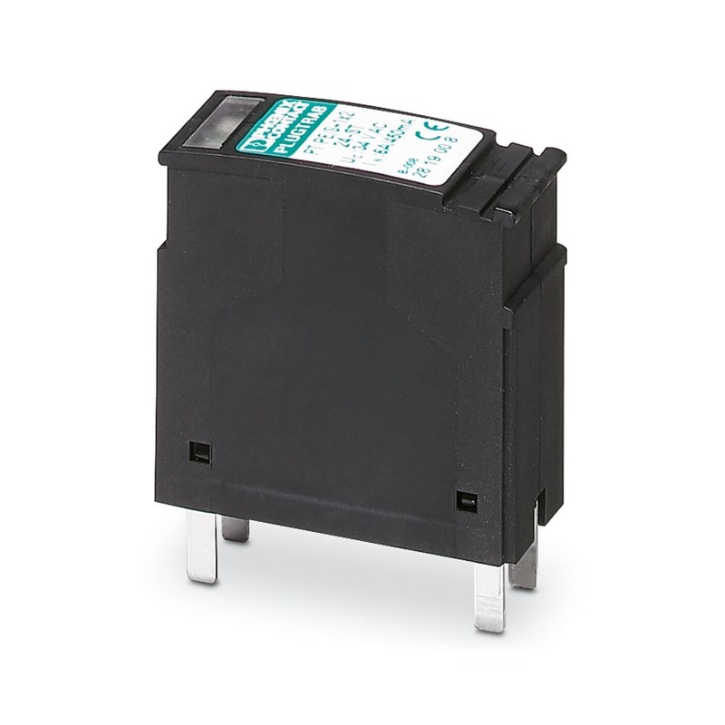 2819008 PT PE/S 1X2-24-ST Enchufe de protección contra sobretensiones con 2 polos y voltaje nominal 24 V CA