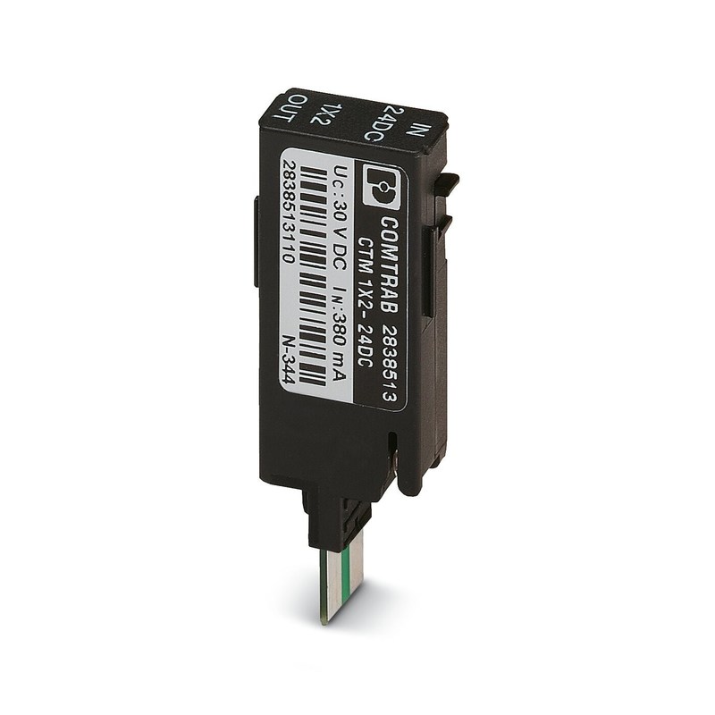 2838500 CTM 1X2- 24DC Enchufe de protección contra sobretensiones para 24 V de voltaje nominal de corriente continua y 1 polo