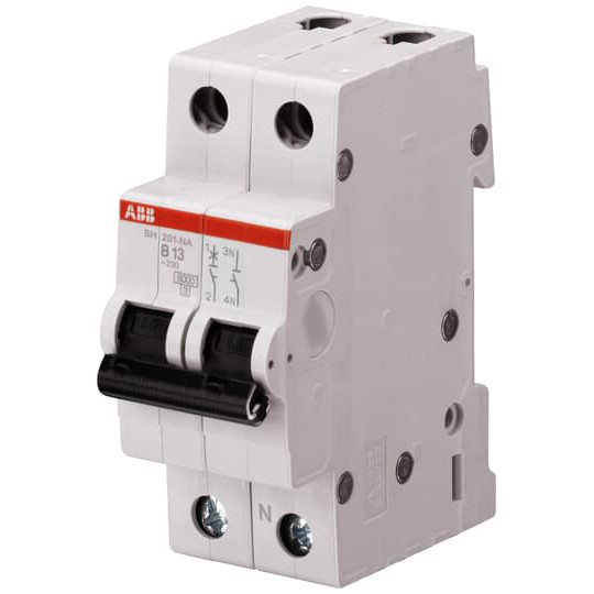 1 NP B 6 A Interruptor de circuito en miniatura MCB SH201-B6NA para aplicaciones industriales
