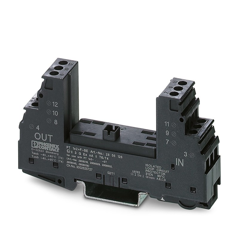 Protector contra sobretensiones de voltaje nominal de 48 V de CC Base 2856126 PT 1X2 F-BE con 1 polo
