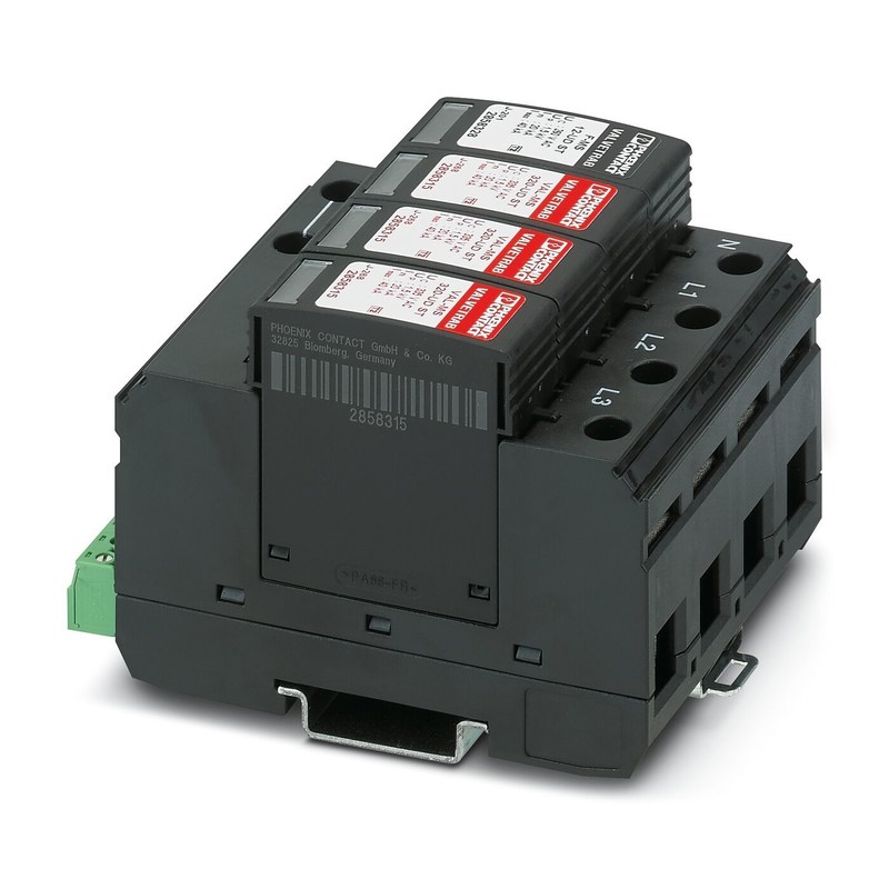 VAL-MS 320/3 1/FM-UD Protector contra sobretensiones tipo 2 con 4 polos y 320 V de voltaje nominal CA